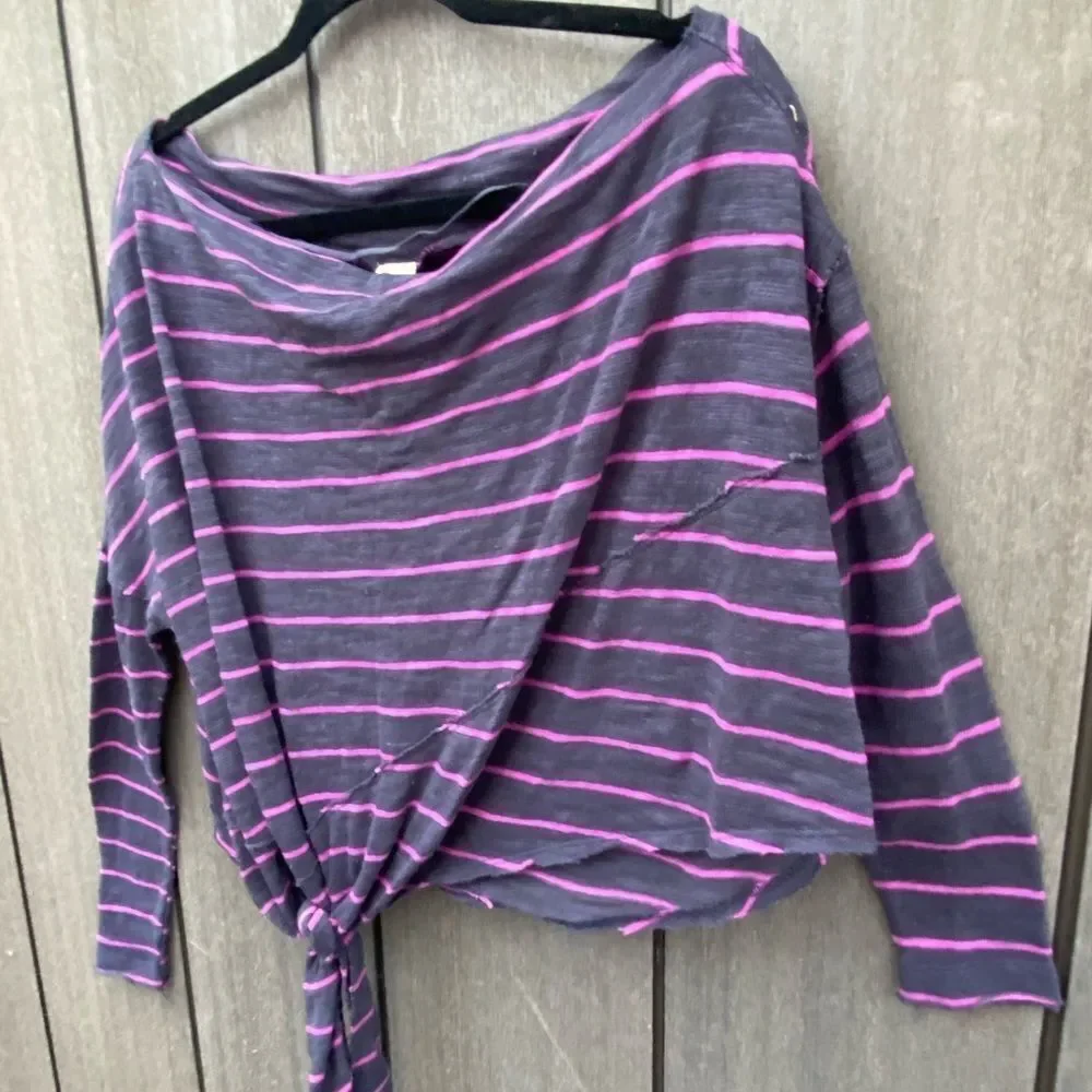 Free People Love Lane‎ Striped One Shoulder Top